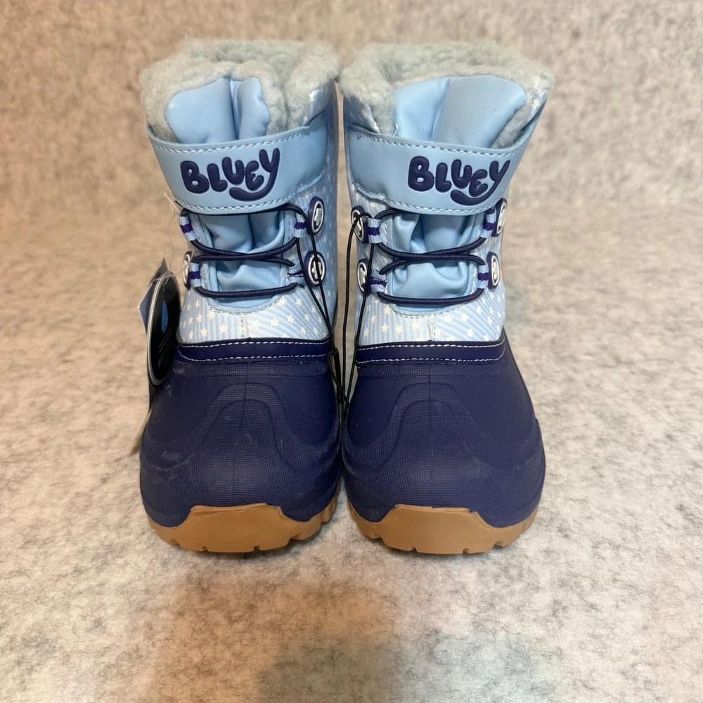 Bluey Snow Boots Toddler Girls Size 9 Blue Waterproof Thinsulate Winter Boots